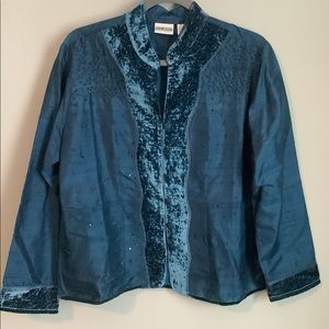 NWT Chico’s 100% Silk Decorative of India Top